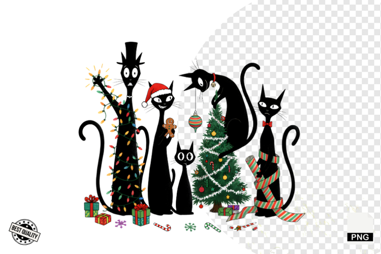 Christmas Cat Clipart Image 4