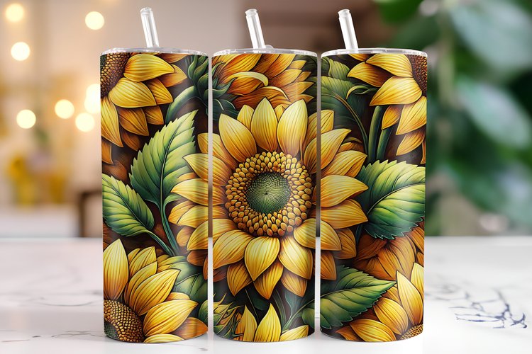 Sunflowers Tumbler Wrap | Sublimation | Tumblers
