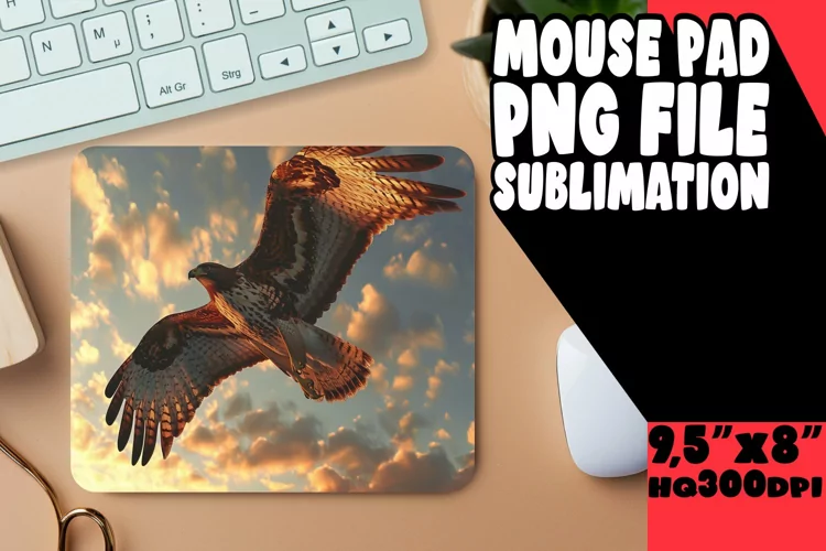 Creative Bird and Floral Mouse Mat