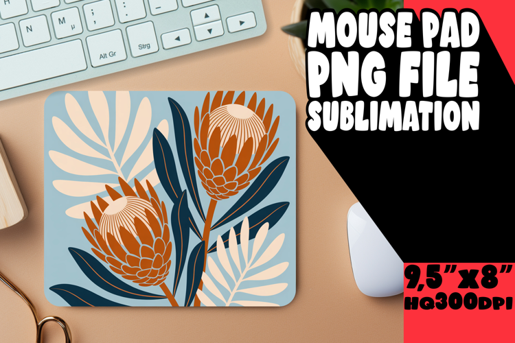 Cozy MOUSE MAT Creative Sublimation, Flowers