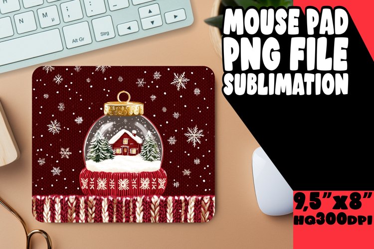 Playful Mouse Mat Sublimation PNG, Holiday