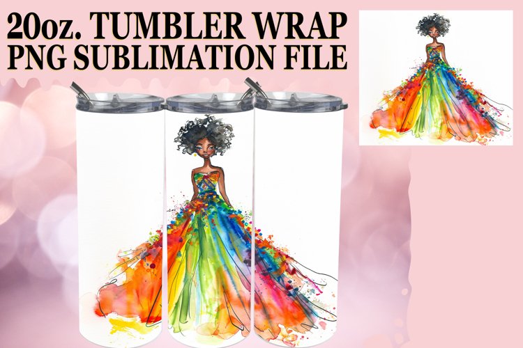 Ethereal Watercolor Wedding Tumbler Wrap: Sublime Elegance
