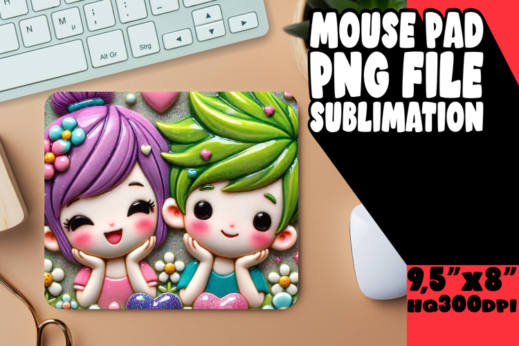 PLAYFUL DESK MAT FUN SUBLIMATION, 3D Characters