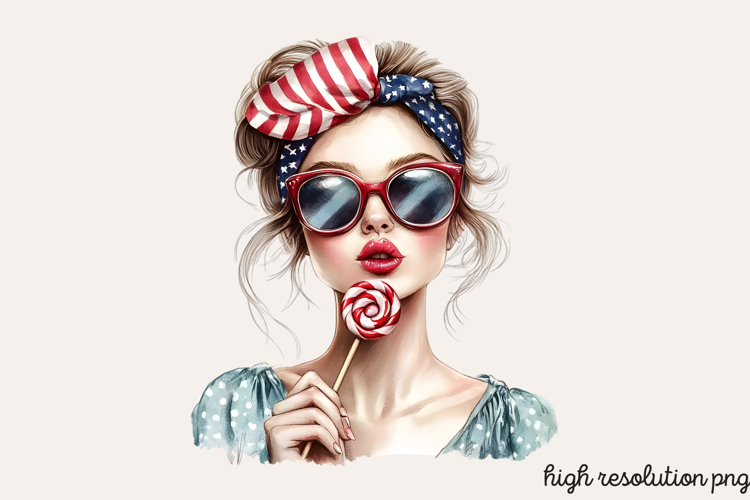 Vintage Retro Girls Clipart PNG