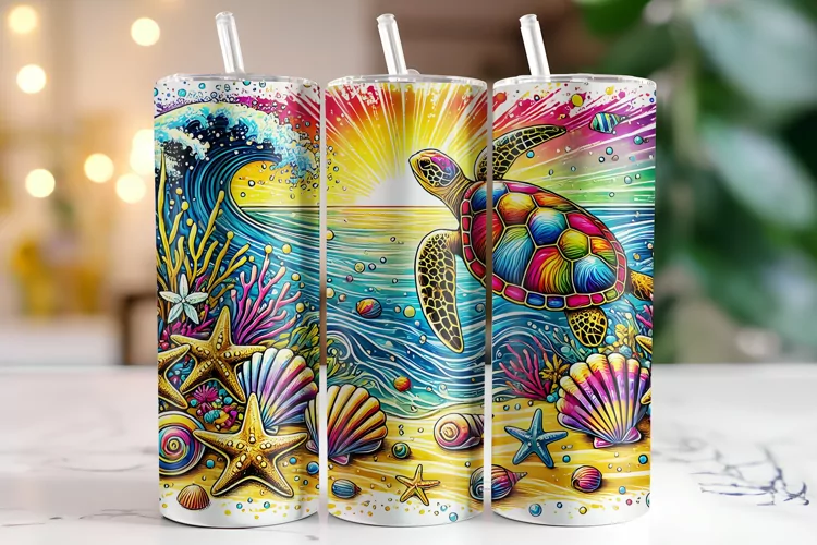 Turtle Tumbler Wrap | Sublimation | Tumblers