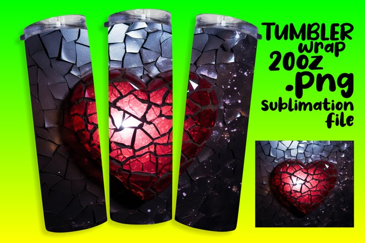 Sip Love with 3D Heart Tumblers - Sublimation Art
