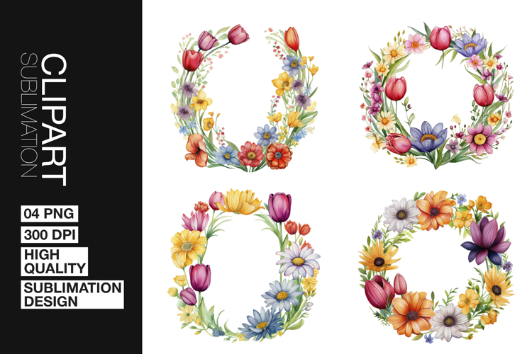 Floral Wreath Clipart Image 5