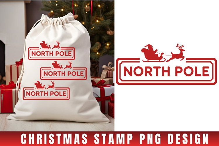 Christmas Stamp Clipart, Christmas Retro sublimation PNG