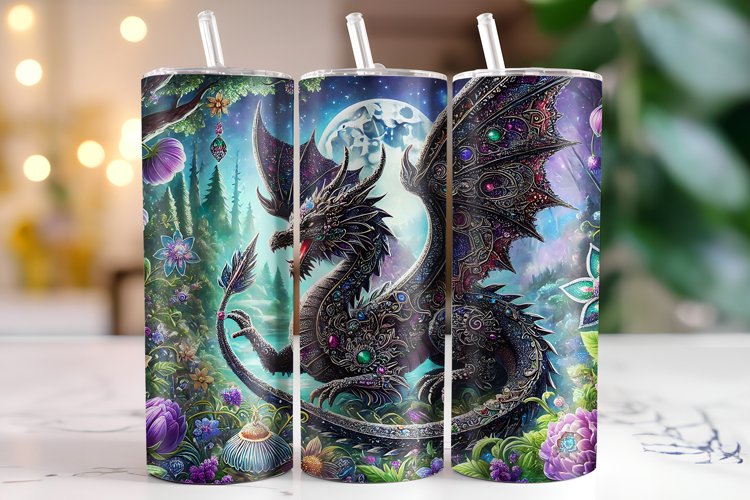 Dragon Tumbler Wrap | Sublimation | Tumblers example image 1