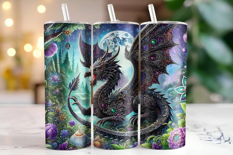 Dragon Tumbler Wrap | Sublimation | Tumblers