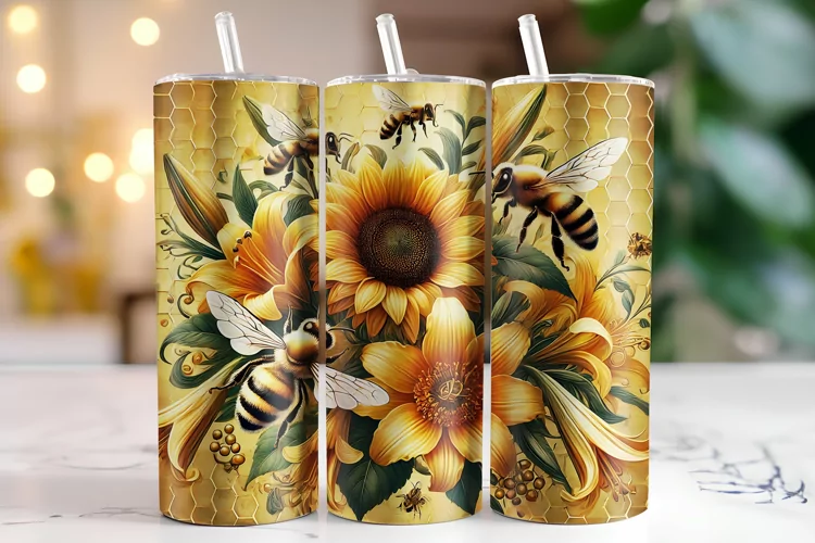 Sunflower Tumbler Wrap | Sublimation | Tumblers