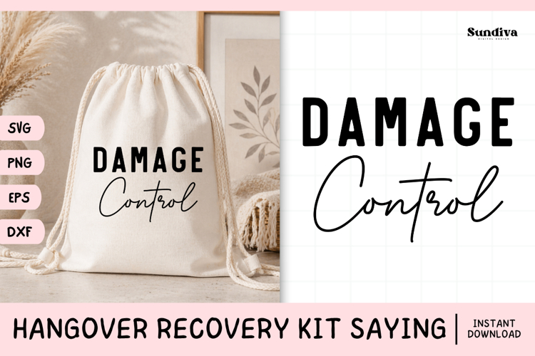 Funny Hangover Kit Saying SVG | Damage Control