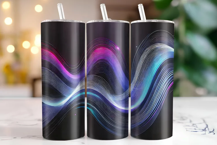Abstract Waves Tumbler Wrap | Sublimation | Tumblers