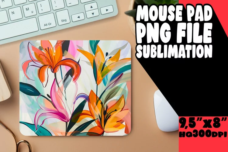 Botanic Spring Blossom Mouse Pad Sublimation