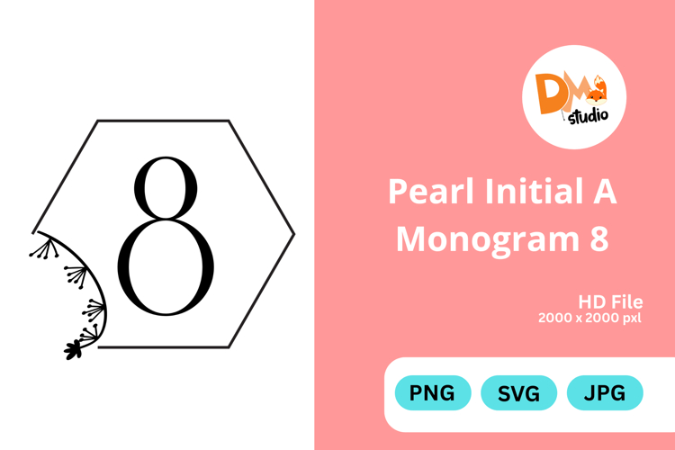 Pearl Monogram Svg Image 9