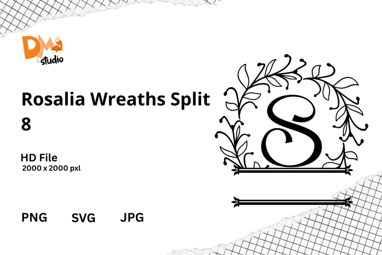 Rosalia Wreaths Split Monogram