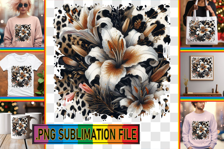 Cheerful TSHIRT Art Ideas PNG, Leopard Prints