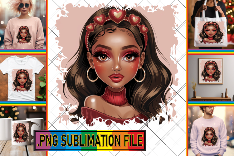 Playful TSHIRT Gift Ideas PNG, Afro Girl