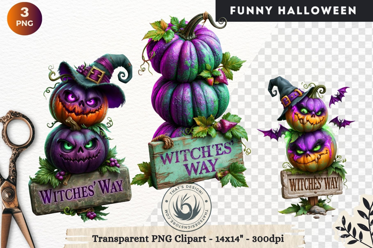 Funny Halloween characters Clipart Spooky graphics