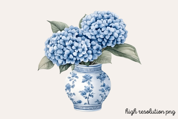 Hydrangea Watercolor Clipart PNG
