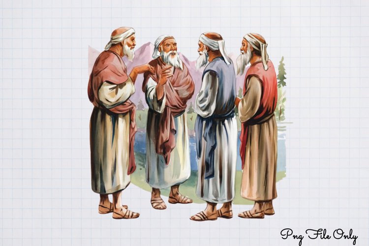 Big Bible Collection Watercolor Clipart PNG