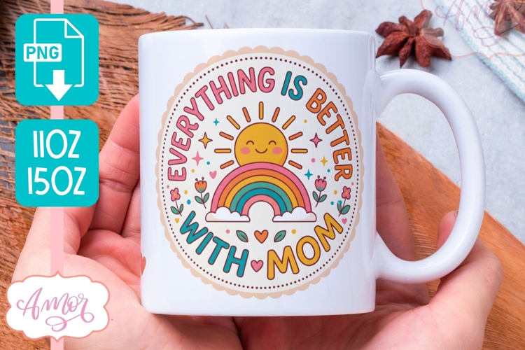 Mom mug wrap PNG, Mothers day mug wrap PNG