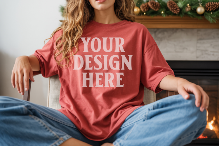 Chili Christmas Comfort Colors 1717 T-shirt Mockup