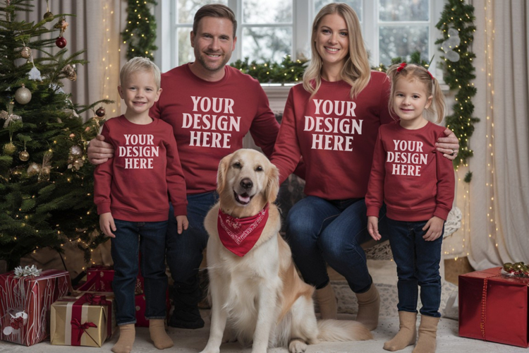 Christmas Family Group Tshirt Mockups