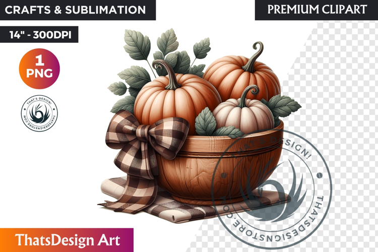 Cozy Cottage Coquette Pumpkin bow PNG Boho autumn clipart
