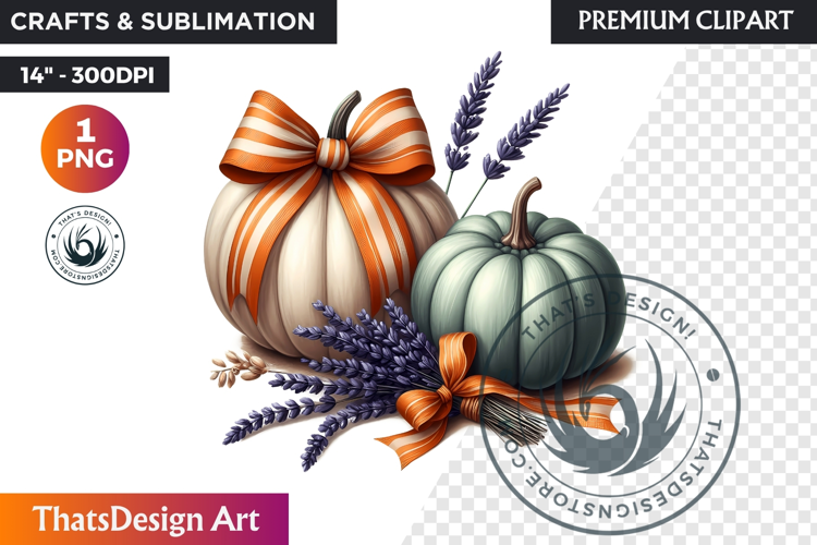 Cozy Cottage Coquette Pumpkin bow PNG Boho autumn clipart