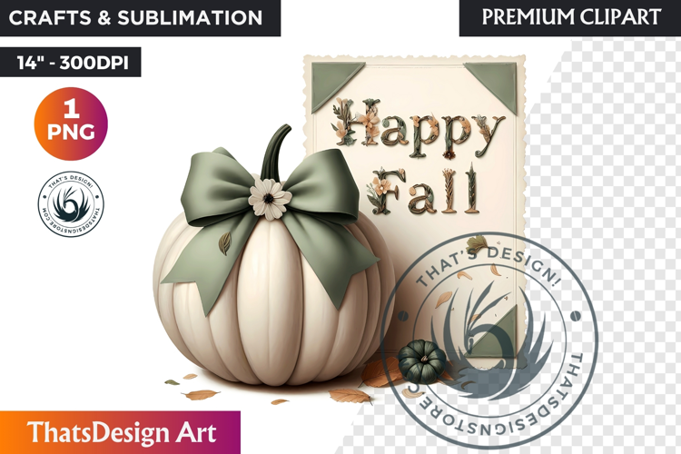 Cozy Cottage Coquette Pumpkin bow PNG Boho autumn clipart