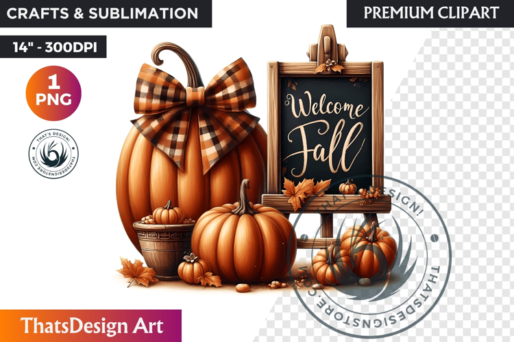 Cozy Cottage Coquette Pumpkin bow PNG Boho autumn clipart
