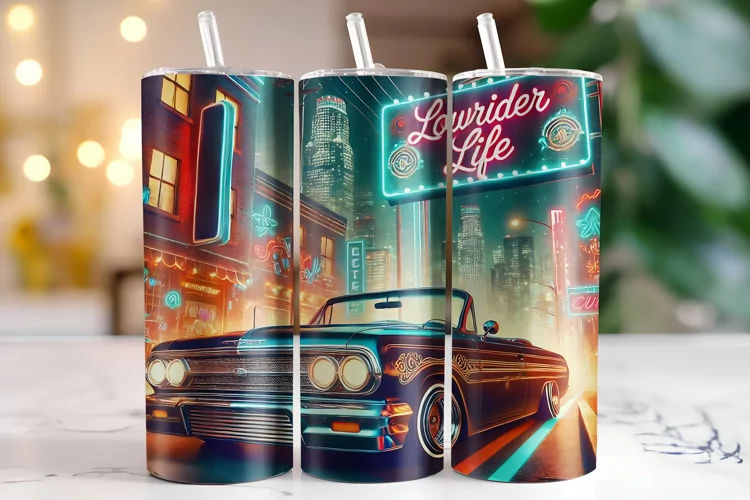 Lowrider Life Tumbler Wrap | Sublimation | Tumblers