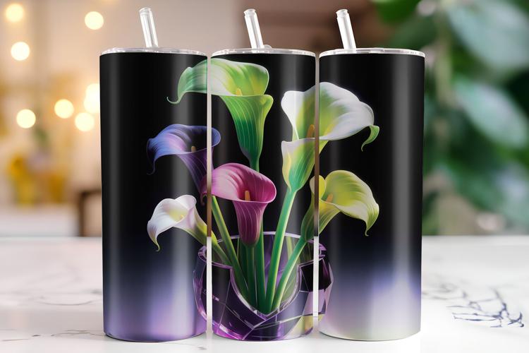 Flowers Tumbler Wrap | Sublimation | Tumblers