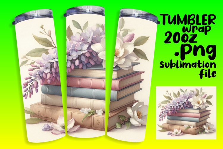 Sublimation-Ready 20oz Design , Books