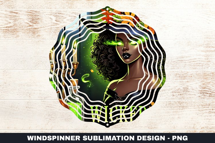 Halloween Wicked Wind Spinner Sublimation Design