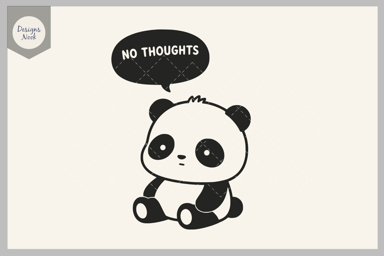 Funny Tired Panda SVG, Exhausted Panda Cut File