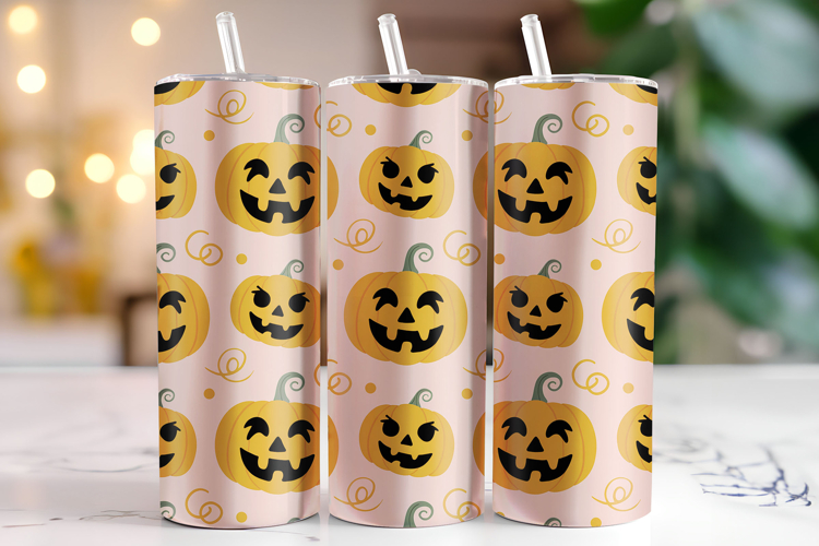 Halloween Pumpkin Tumbler Wrap | Sublimation | Tumblers