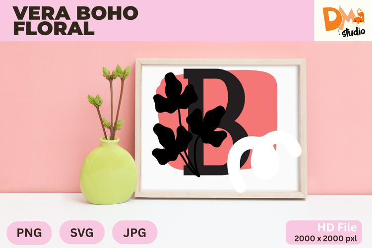 Veranique Boho Floral Monogram