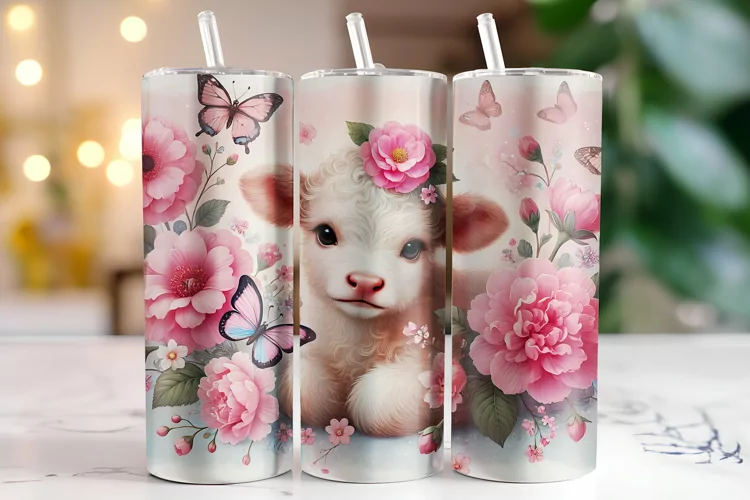 Highland Cow Tumbler Wrap | Sublimation | Tumblers