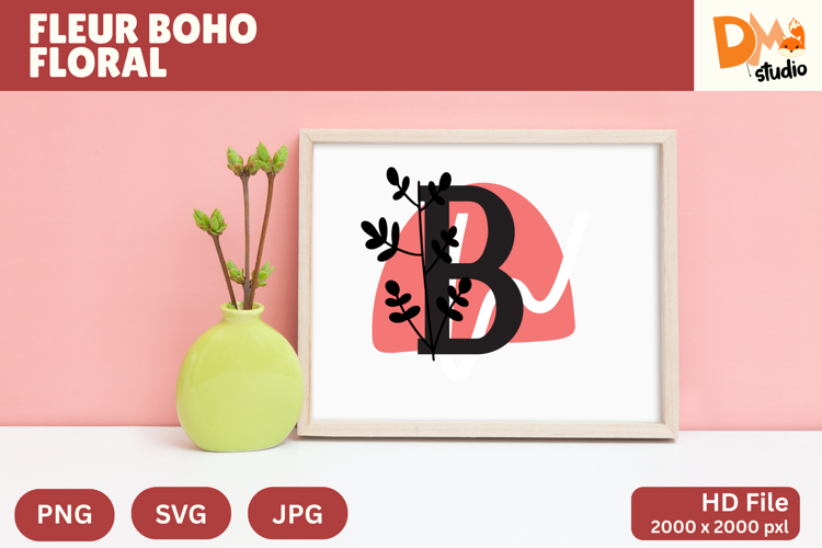 Boho Floral Svg Image 17