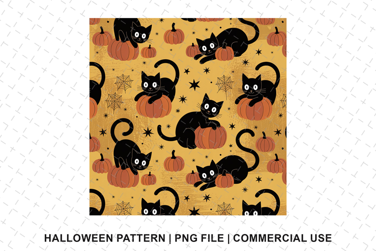Halloween Pumpkin Pattern Png | Sublimation | Digital Paper