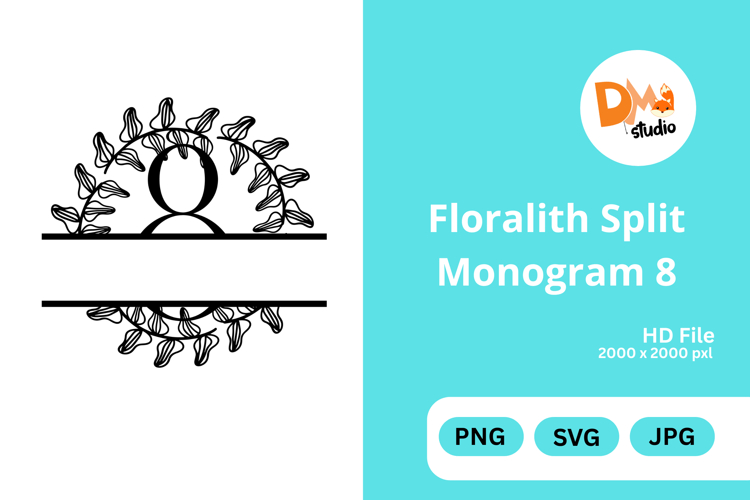 Floral Monogram Letter Svg Image 7