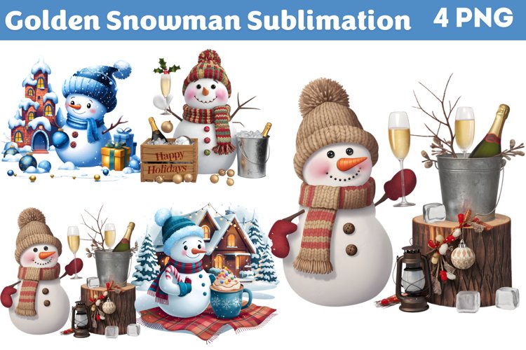 Christmas Snowman Clipart Image 3