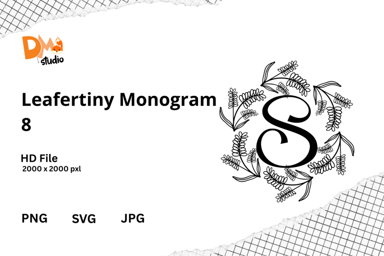 Floral Monogram Letter Svg Image 16