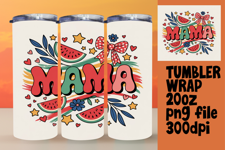 DIY Tumbler Wrap Digital File , Mama