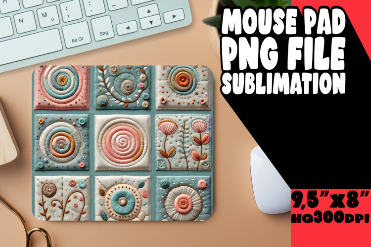 Unique Mouse Mat Sublimation, Patchwork example image 1