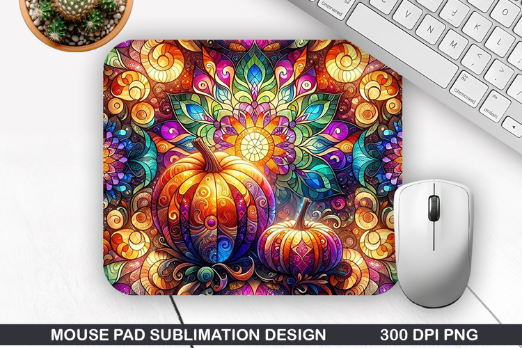 Pumpkin Mouse Pad Sublimation, Halloween Mouse Pad PNG