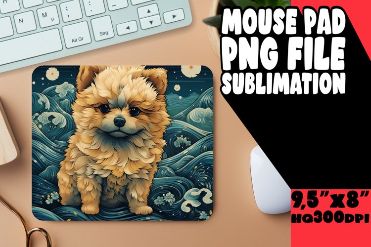 Artistic Dog Mouse Pad - Abstract Sublimation