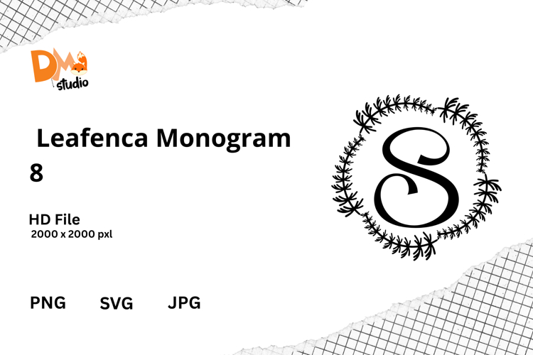 Floral Monogram Letter Svg Image 3